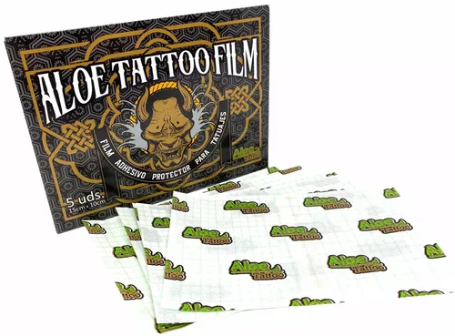 INKgrafiX® 5 x (10 x 15cm) ALOE TATTOO FILM - Tattoo verschließen EU Folie vegan