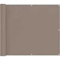 vidaXL Balkonsichtschutz Taupe 100 x 200 cm - Stylischer Balkonsichtschutz aus UV-beständigem Oxford-Stoff, ideal für Gärten und Terrassen. Schützt vor Sonne und verleiht deinem Außenbereich modernes Flair. Robuste Bauweise für langlebige Nutzung.