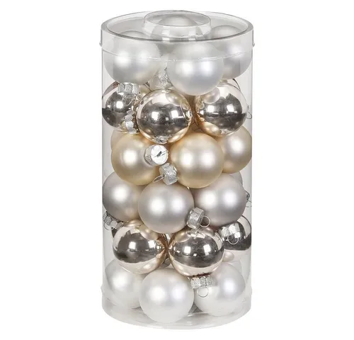 MAGIC by Inge Christbaumschmuck, Weihnachtskugeln Glas 4cm, 30 Stück