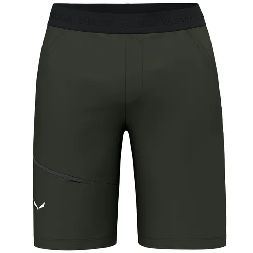Salewa Puez 4 Shorts - Leichte Wandershorts in Oliv/Schwarz - Wanderhosen für sommerliche Touren, Gr. 52, mit Stretch für optimale Bewegungsfreiheit. Ideal für Abenteuer in der Natur!