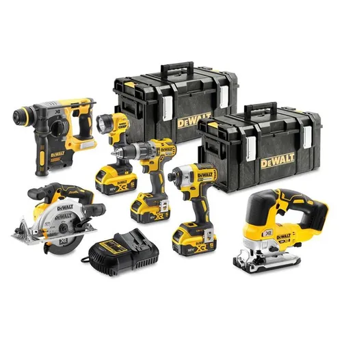 DEWALT XR 6-Teilige 18V 3x 5.0Ah Li-Ion Akku Bohrschrauber-Set DCK690P3T