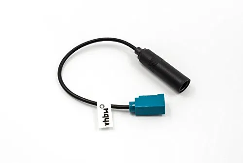 vhbw Autoradio Adapter kompatibel mit Audi ab BJ 2002 - Antennenadapter Fakra (f) zu DIN (m) 150 Ohm