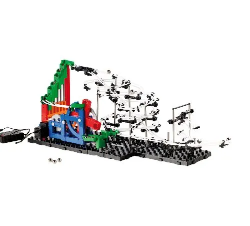 Playtastic Bausätze: Kugel-Achterbahn Schwierigkeitsstufe II, 245 Teile (Achterbahn Bausatz, Professionelle Kugelbahn, Kinder Geschenkideen)
