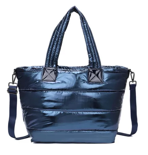 ITALYSHOP24 Schultertasche Damen XXL Tasche Shopper Strandtasche Hobo Bag Nylon Urlaub Handgepäck, als Handtasche, Umhängetasche, Reisetasche, Weekender