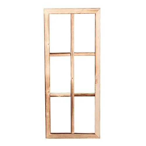 UNUS Deko Fenster aus Holz, Fensterrahmen im Vintage Design, Bilderrahmen rechteckig 76 x 32 x 2 cm