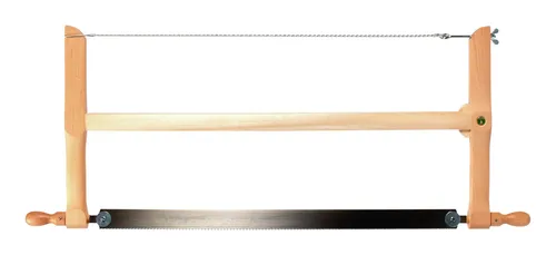 Ulmia Absetzsäge 600mm Blattlänge - Präzisionssäge für feine Schnitte, ideal zum Absetzen von Zapfen und Anschneiden von Zinken, mit rostfreiem Spanndraht und mittleren Sägezähnen für optimale Ergebnisse.