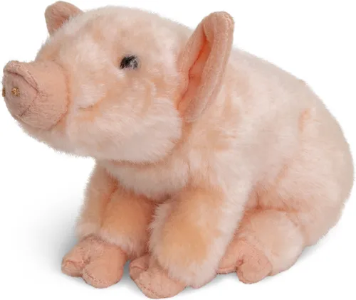 Uni-Toys - Ferkel, sitzend - 20 cm (Länge) - Plüsch-Schweinchen, Schwein - Plüschtier, Kuscheltier
