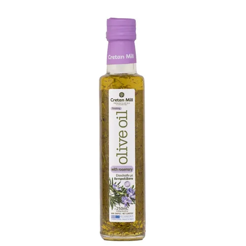 CRETAN MILL 15762 Aroma-Olivenöl mit Rosmarin-Kräuter 250ml Flasche von Kreta