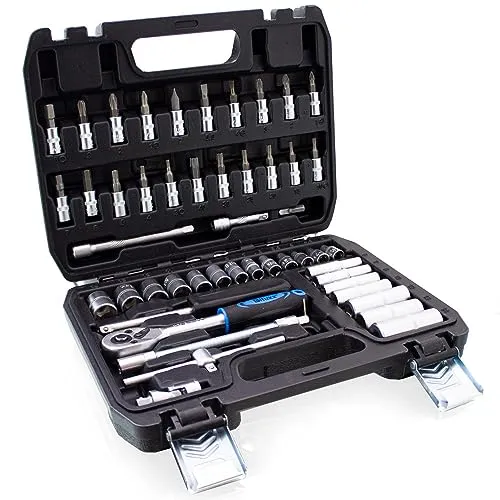 BITUXX® Werkzeugkoffer 53 tlg Werkzeug Knarrenkasten 1/4
