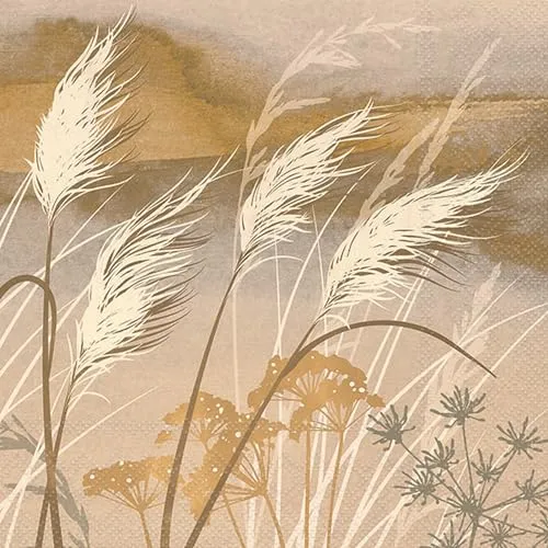 Servietten Haus, Garten & Natur Wehende Gräser als Tischdeko. Papierservietten mit Motiv. Auch für Decoupage und Serviettentechnik 33x33cm 20