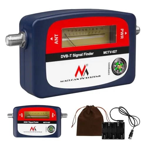 MCTV-627 - Maclean DVB-T-TV-Messgerät, präzise Antennenausrichtung für störungsfreien HD-TV Empfang