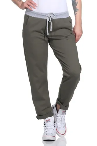 Mississhop 287 Damen Cargohose - Damen-Hosen in Einheitsgröße 36-42, lässige Boyfriend Sweatpants im angesagten Blumen-Print mit elastischem Gummibund und Tunnelzug für optimalen Komfort und vielseitige Stylingmöglichkeiten.