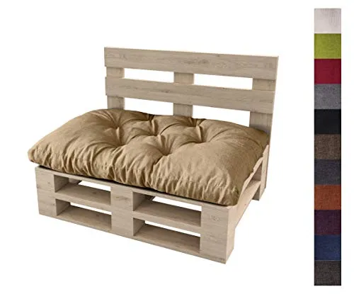 sunnypillow Palettenkissen 120 x 60 cm - Bequeme Auflage für Gartenmöbel - Die sunnypillow Palettenkissen bieten optimalen Komfort und Unterstützung beim Entspannen im Freien. Gefertigt aus hochwertigen Materialien und pflegeleicht, sind sie ideal für gesellige Treffen im Garten.