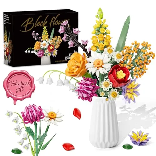 Blumenstrauß Bausatz – 1070 Stück Künstliche Blumen für kreative Dekoration