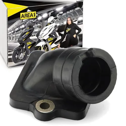 Area1 Ersatz Ansaugstutzen für 125-180ccm 2Takt kompatibel mit Piaggio TPH Hexagon SKR Skipper (GT/LX/LXT) 125 150, passend für Gilera Runner 125/180 FX FXR Italjet Dragster 125 180 Aprilia SR 125 150