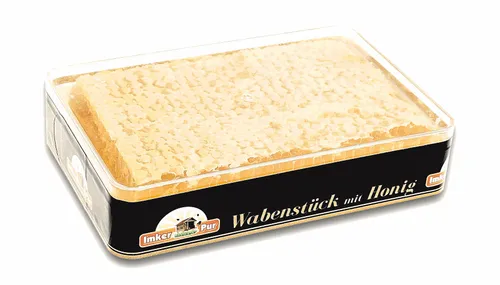Honigwabe Set von ImkerPur, 800 g (2x400 g), Wabenstück in Akazien-Honig