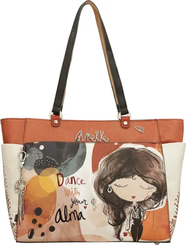 Große Schultertasche – geräumig und vielseitig - Shopper mit Außentaschen und Doppelgriff, ideal für den Alltag. Maße: 41 x 33 x 15 cm – perfekt für Damen, die viel Platz benötigen.