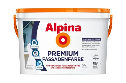 Alpina Premium Fassadenfarbe weiß matt