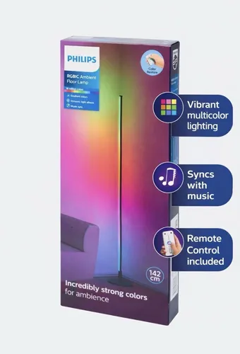 PHILIPS LED RGBIC Stehlampe 142cm Lichteffekte NEU OVP