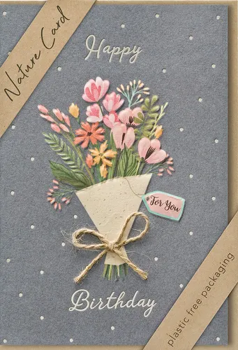 Geburtstag - Glückwunschkarte im Format 11,5 x 17,5 cm mit Briefumschlag - Blume