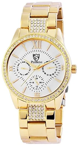 Pierrini Damen Armbanduhr Edelstahlband Analog Quarz 182221000001