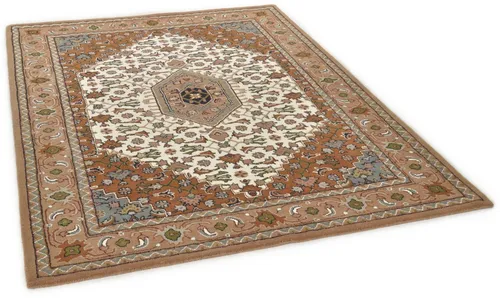 THEKO Teppich Royal Bidjar, beige - Hochwertiger Wollteppich - Teppich aus 100% Wolle, ideal für stilvolle Wohnräume. Mit FSC-Prüfsiegel für nachhaltige Qualität. Maße: 250 cm x 1,4 cm.