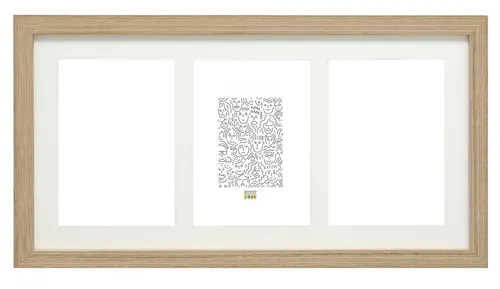 Produktbild Deknudt Galerierahmen Braun für 3 Bilder 10x15 cm auch zum  Stellen S66KB3