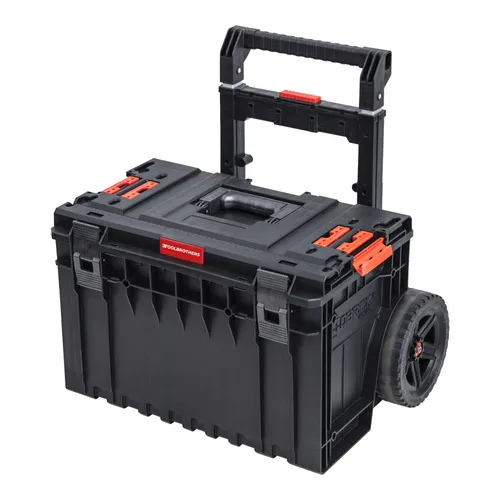Toolbrothers RHINO XXL Cart Plus ECO - Mobiler Werkzeugkoffer 52 l - Werkzeugkoffer mit IP66 Schutz, 100 kg Tragfähigkeit und abnehmbarem Doppelteleskopgriff für einfachen Transport. Ideal für große Werkzeuge und schwieriges Gelände.
