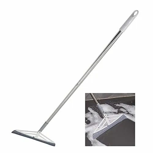 Bodenwischer Wasserabzieher Abnehmbarer Bodenabzieher Wasserschieber - Besen aus Silikonschieber, 90x35cm, Perfekt für Dusche Badezimmer Küche Fliesen Boden Glasfenster Wasserschaum Reinigung