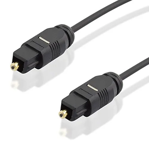 BestPlug 1,5 Meter optisches Audio Kabel ø 2,2mm, Opto Toslink Stecker auf Opto Toslink Stecker vergoldet, Schwarz, geeignet für 2.1 5.1 und 7.1 Dolby Surround