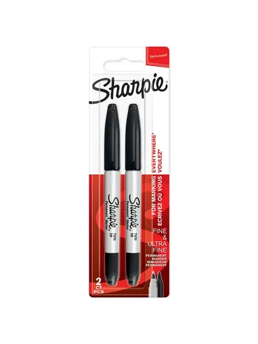 Sharpie Marker Twin Tip Schwarz 2er