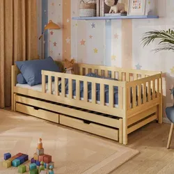 Kinderbett mit Ausziehbett und Schubladen