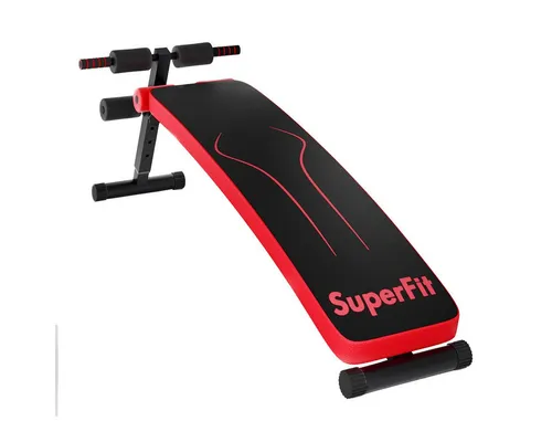 COSTWAY Sit-Up Bank, Klappbare Schrägbank, verstellbar, bis 200 kg belastbar