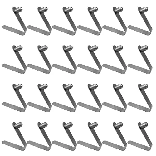 TAGOQUEN 24 Stücke Kajakpaddel Push Snap Clips, Edelstah Druckknopf Clip Kajak Paddel Federclip Zeltstange Clips Edelstahl Kayak Paddle Snap Kajak-Federklammern für Zelte Kajak Paddel Zeltstange