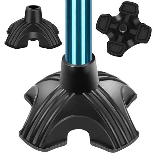 supregear Krücken Gummifüße 18-19mm, rutschfeste Selbststehende Gummihülsen für Gehstöcke, Gehstock Gummipuffer, Krücken Gummipuffer, Spazierstock Gummifuß, Schwarz