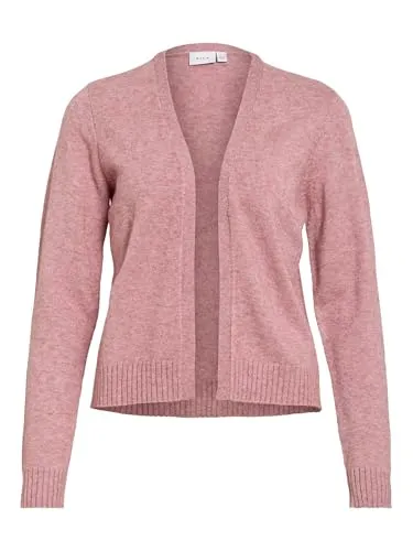 Vila Female Strickjacke VIRIL – Kurzer offener Cardigan - Stylische offene Strickjacke mit gerippten Säumen, ideal für vielseitige Outfits. Hergestellt aus hochwertiger Materialkombination für angenehmen Tragekomfort.