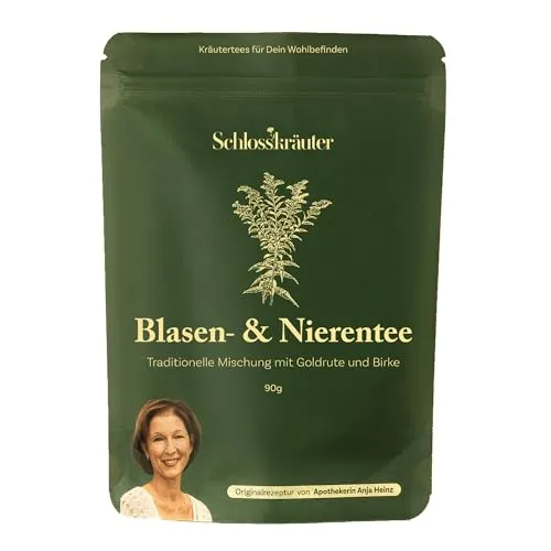 Blasen- und Nierentee mit Brennnessel, Birkenblätter & Goldrute von Schlosskräuter | 100% natürlicher Nierentee Kräutertee | Brennnesseltee Entwässerung mit Goldrute | Hochwertige Zutaten ohne Zusätze