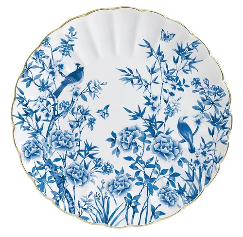 EasyLife Kuchenteller Paradise Garden, Handwäsche empfohlen, Mehrfarbig, Blumen und Vogel, H: 2.5cm