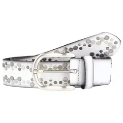 Vanzetti Ledergürtel mit Dornschließe in Weiß 100 von Vanzetti