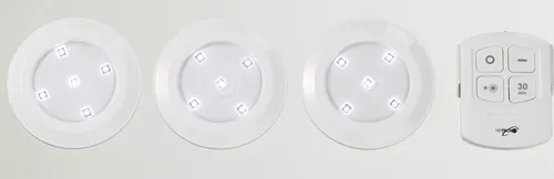 Heitech LED-Licht mit Fernbedienung 3er Set - Unterschrank Beleuchtung, kabellose LED-Leuchten mit Fernbedienung, dimmbar und mit Timer-Funktion – ideal für Küche, Bad und Vitrinen.