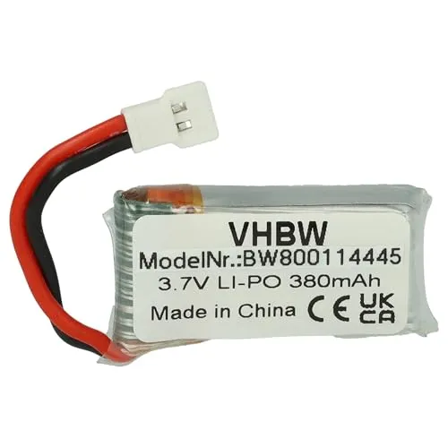 vhbw Akku Ersatz für Carrera 370410144 für Drohne Multicopter Quadrocopter (380mAh, 3,7V, Li-Polymer)