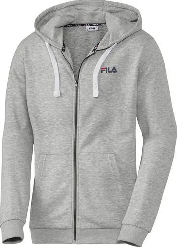 Fila Sweatjacke mit Kapuze unisex - Grau - L - Bequeme Sweatjacke mit praktischem Frontreißverschluss und Kapuze. Der hohe Baumwollanteil sorgt für ein angenehmes Tragegefühl. Ideal für Sport und Freizeit, langlebig und formstabil.