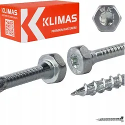 Klimas Holzbauschraube WKCH Sechskantkopf Holzkonstruktionen 50 Stk. 8x60 mm