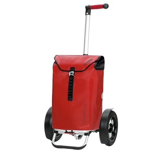 Andersen Tura Shopper Einkaufstrolley - Hochwertiger Einkaufstrolley mit Aluminiumgestell und 49 l wasserdichter Ortlieb Tasche, ideal für Einkäufe und Ausflüge. Flexibles 3-Wege-System und hohe Tragkraft von 50 kg machen ihn zum perfekten Begleiter.