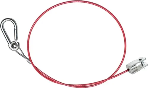 meinAnhängerersatzteil Abrissleine Fangseil Abrissseil 1m 105cm mit Karabinerhaken und Gabelkopf