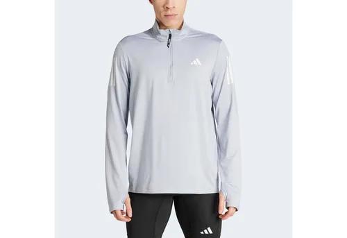 ADIDAS Herren Rollkragen Own the Run Half-Zip - Rollis für Läufer, mit feuchtigkeitsabsorbierender AEROREADY Technologie für ein trockenes Tragegefühl und reflektierenden Details für mehr Sichtbarkeit bei Dunkelheit.