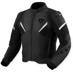 Revit Automate Lederjacke - Schwarz - Größe 54 - Sportliche Motorradjacke aus perforiertem Leder mit hervorragender Belüftung und abnehmbarem Körperwärmer, ideal für Langstreckenfahrten.