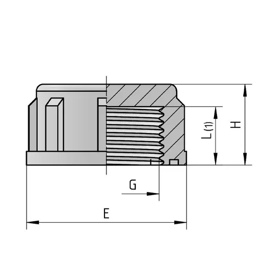 REKUBIK Gewindekappe Innengewinde mit O-Ring 1/2