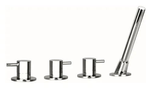 Ottofond U10000 4-Loch Wannenrandarmatur - Elegante Armatur in Chrom mit Umsteller für eine komfortable Wassereinlaufgarnitur, ideal für luxuriöse Badezimmer.