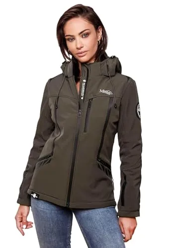 MARIKOO Damen Softshell Jacke Funktionsjacke Outdoor B928 [B928-Cho-Oyu-Anthrazit-Gr.S]